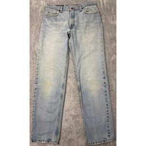Levi's Jeans Women 9 JR FITS 33x31.5 Blue 556 Guy's Fit‎ Straight Leg Low Rise